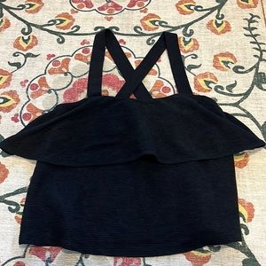 madewell textured ruffle tank